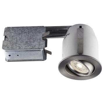 3" Brushed Chrome Recessed LED Lighting Kit With GU10 Bulb Included