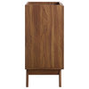 Modway Soma 18" Adjustable Shelf Wood Bathroom Vanity Cabinet in Walnut