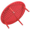 Flash Furniture 45" Round Height Adjustable Plastic Activity Table In Red