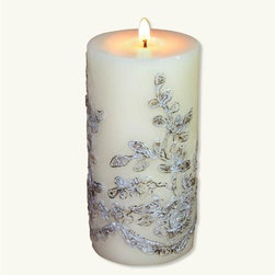 Ivory Lace Evermore Pillar Candle - Candles
