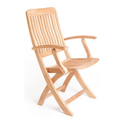 Wintons Teak Brighton Folding Chair - Outdoor Dining Chairs