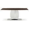 Syrah Marble and Stainless Steel Dining Table