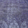Persian Design Floral Purple Overdyed 8'x11' Hand Knotted Wool Area Rug H9089