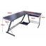 Modern Sleek Desk, MDF, Wood Effect and Metal Frame, Reversible Design, Black