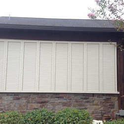 Outdoor Kitchen Operable Louver Shutters - Exterior Shutters