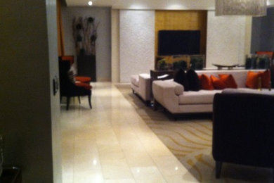 Example of a trendy living room design in Other