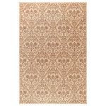 Concord Global - Damask Ivory, 7'10"x9'10" - Jewel collection is machine-made in Turkey using 100% heat-set polypropelene. These traditional to contemporary rugs will make a colorful addition to any area.
