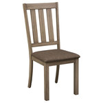 Liberty Furniture - Liberty Furniture Sun Valley Slat Back Side Chair, Sandstone- Set of 2 - Clean lines and small scale create the perfect balance for condos or lofts. Sun Valley features solid wood picture framed cases with Melamine tops, fronts, and sides. The melamine provides a surface protection against scratches and wear and tear. The rolled upholstered inserts add a nice softness to the group and are upholstered in a gray tweed fabric.