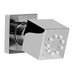 Graff - Graff Square Body Spray With Solid Brass Swivel Head, G-8490 - Showerheads And Body Sprays