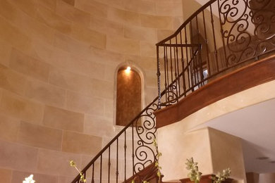 Inspiration for a transitional staircase remodel in Other