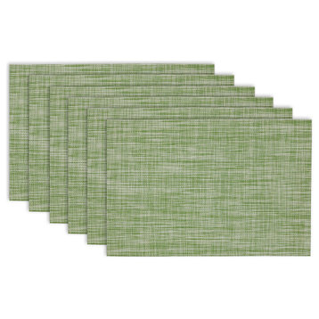 DII Fig Green PVC Tweed Placemat, Set of 6