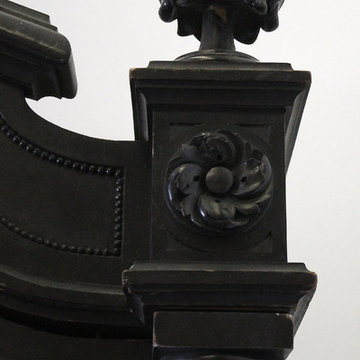 20th Century Ebonized Empire French Louis XVI Style Armoire