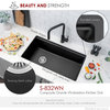 DualMount 32" Workstation SingleBowl Black Composite Granite Kitchen Sink