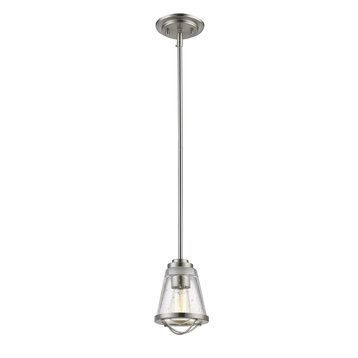 Mariner Collection 1 Light Mini Pendant in Brushed Nickel Finish