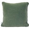 Stonewash Green Feather Filled Decorative Throw Pillow Cushion