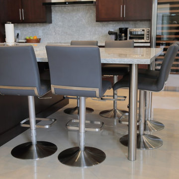 Large Contemporary Pinecrest Kitchen with Sub-Zero/Wolf Appliances