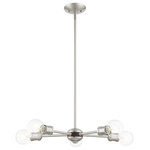 Livex Lighting - Livex Lighting 46135-91 Lansdale - Five Light Chandelier - No. of Rods: 3  Canopy IncludedLansdale Five Light  Brushed Nickel/BronzUL: Suitable for damp locations Energy Star Qualified: n/a ADA Certified: n/a  *Number of Lights: Lamp: 5-*Wattage:60w Medium Base bulb(s) *Bulb Included:No *Bulb Type:Medium Base *Finish Type:Brushed Nickel/Bronze