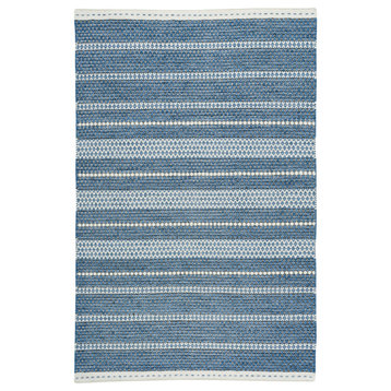 Oxfordshire Hand Woven Area Rug, Navy Blue, 8'x10'