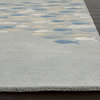 Transitional Animal Print Pattern Blue Wool/Silk Tufted Rug - CH01, 8x11