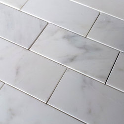 $7.00SF Carrara Venato 3x6" Polished Subway Marble Tile - Tile
