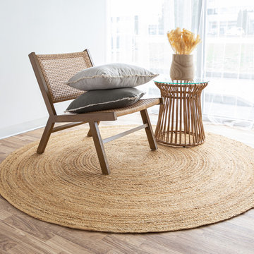 Delilah 4ft Round Rug – Natural