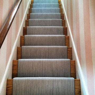 Wool remnant used for custom stair and runner project in Wellesley, MA