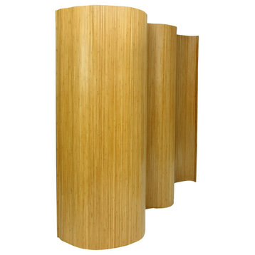 6' Tall Bamboo Wave Screen, Natural