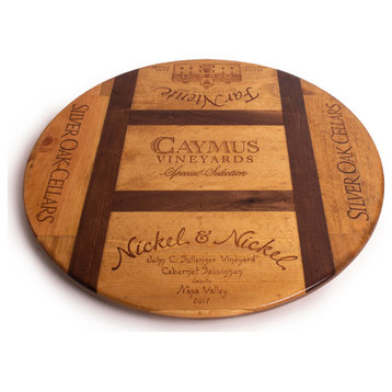 24" Wine Crate Lazy Susan Featuring Napa's Finest