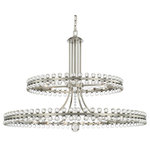 Crystorama - Crystorama  CLO8890BN  24 Light Chandelier  Clover  Brushed Nickel - The Clover collection offers glamour in an understated way. A minimal design exudes grace and luxury when placed as a focal point in the room. Adorned with solid glass balls secured to a floating steel frame, the unique placement of light creates an endless sparkle that elegantly blend with many home d?cor styles.