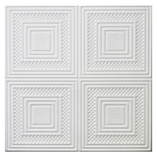 R35 Ultra Pure White BEHR Styrofoam Glue Up Ceiling Tile 20x20