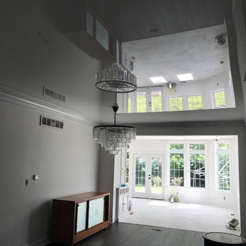 White Stretch Ceiling for Private House dining room in Hockessin, DE