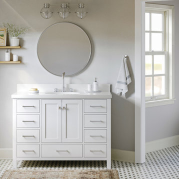 ARIEL Cambridge 48" Single Sink Bathroom Vanity Base White