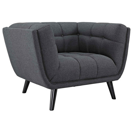 Bestow Upholstered Fabric Armchair, Gray