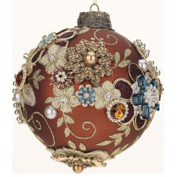 Mark Roberts Christmas 2023 King'S Jewel Ball Ornament, Copper