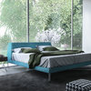 Irving Queen Bed, Caneel Bay Blue Fabric