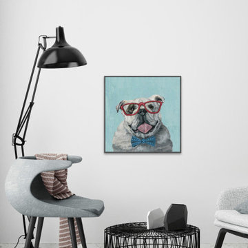 "Well-behaved Look" Floater Framed Painting Print on Canvas