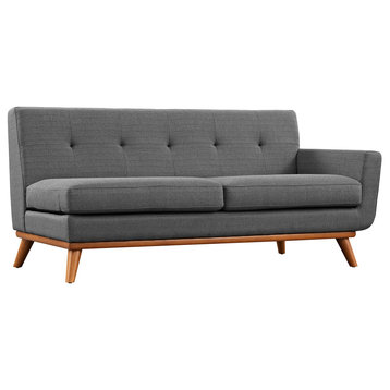 Engage Right-Arm Upholstered Loveseat, Gray