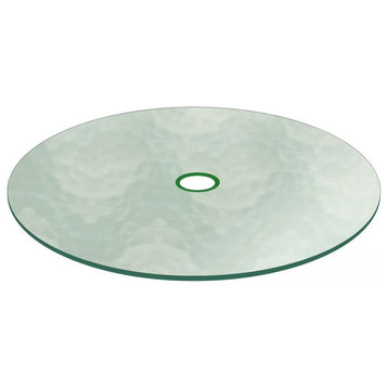Aquatex Patio Glass Table Top 42 Round 3/16 Thick Flat Tempered w/ 2 Hole