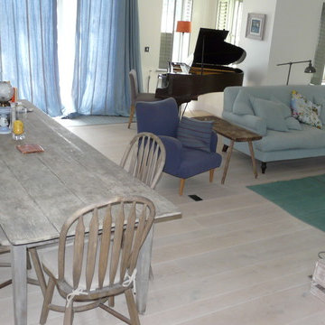 Hamptons style white oak floors for a Sussex beach house