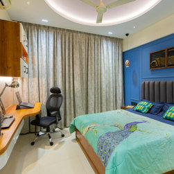 Chic Bedroom with a Functional Workspace and Bold Accents - Products