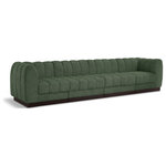 Meridian Furniture - Quinn Chenille Upholstered 4-Piece Modular Sofa, Green - The Quinn Modular Sofa is a stunning piece crafted in a rich and luxurious green chenille fabric. Its awe-inspiring design and exceptional quality make it a perfect addition to any space, whether it's a living room, bedroom, or office. The sofa's plush cushioning and sturdy frame provide both comfort and durability, ensuring that it will be a favorite for years to come. Whether you're looking for a statement piece or simply a comfortable seating option, the Quinn sofa is an excellent choice.