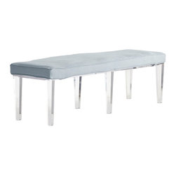 MODERN BANQUETTE BENCH SLIPCOVER - FRENCH BLUE - NEW - Products