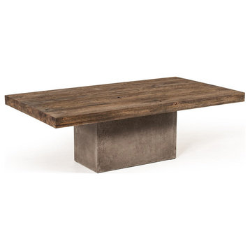 Susanne Modern Oak and Concrete Coffee Table