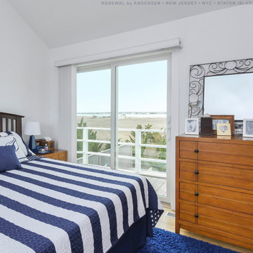 New Sliding Door in Beach House Bedroom - Renewal by Andersen NJ / NYC