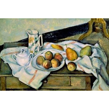 "Still Life of Peaches and Pears" Poster Print by Paul Cezanne