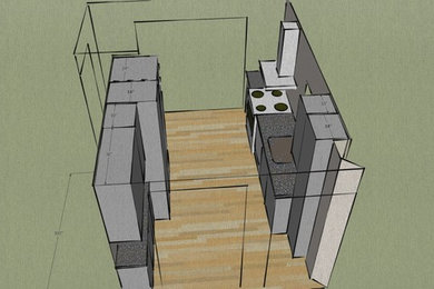 Fifth revision layout 3D sketch - perspective view 2