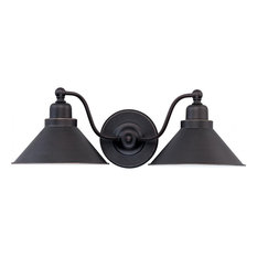 Transitional Bridgeview 2 LT Wall Sconce, Mission Dust Bronze Finish