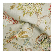 Retreat Blue Citrine Floral Fabric, Sample