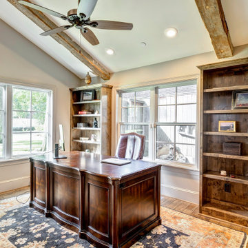 Rustic Study with Antique Beams