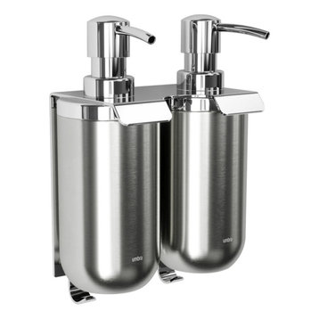 Large Soap Dispenser Wall Mounted Satin Stainless Steel 370ml/13oz 